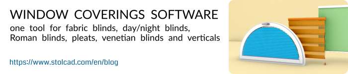 Window coverings software – one tool for fabric blinds, day/night blinds, Roman blinds, pleats, venetian blinds and verticals