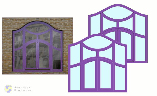 Przykładowe okno zaprojektowane w Stolcad Professional