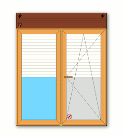 Roller shutter integrated with a window