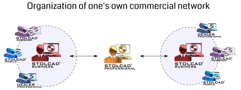 Organization of big commercial network